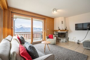 TV, fireplace, DVD player