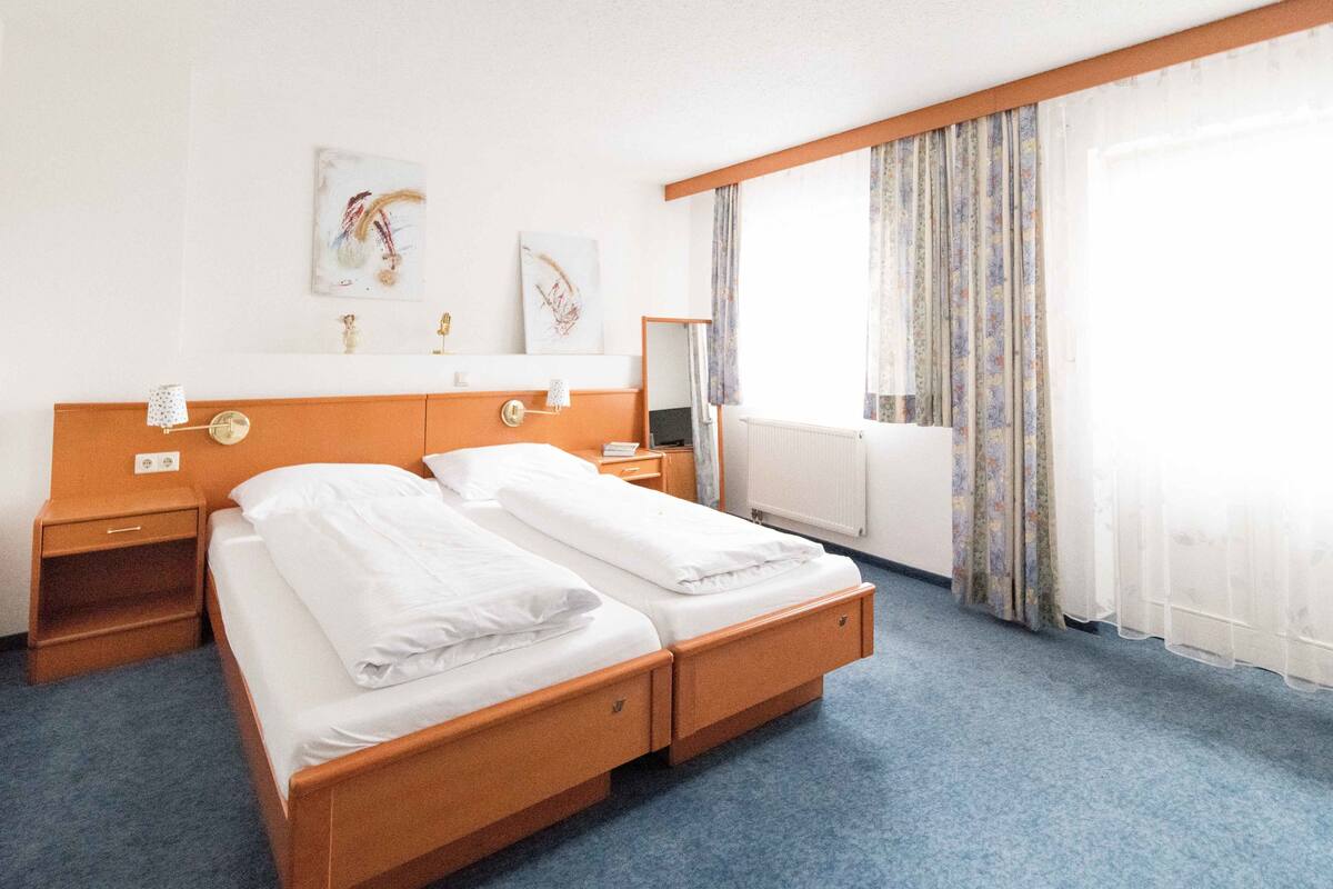 Desk, free WiFi, bed sheets