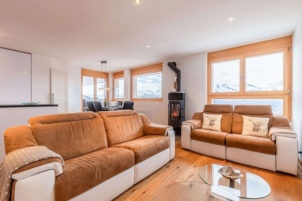 TV, fireplace, DVD player - Ski Heaven SH 003 - LUXE apartment 5 pers (Veysonnaz)