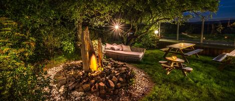 Vue sur la campagne depuis l’hébergement