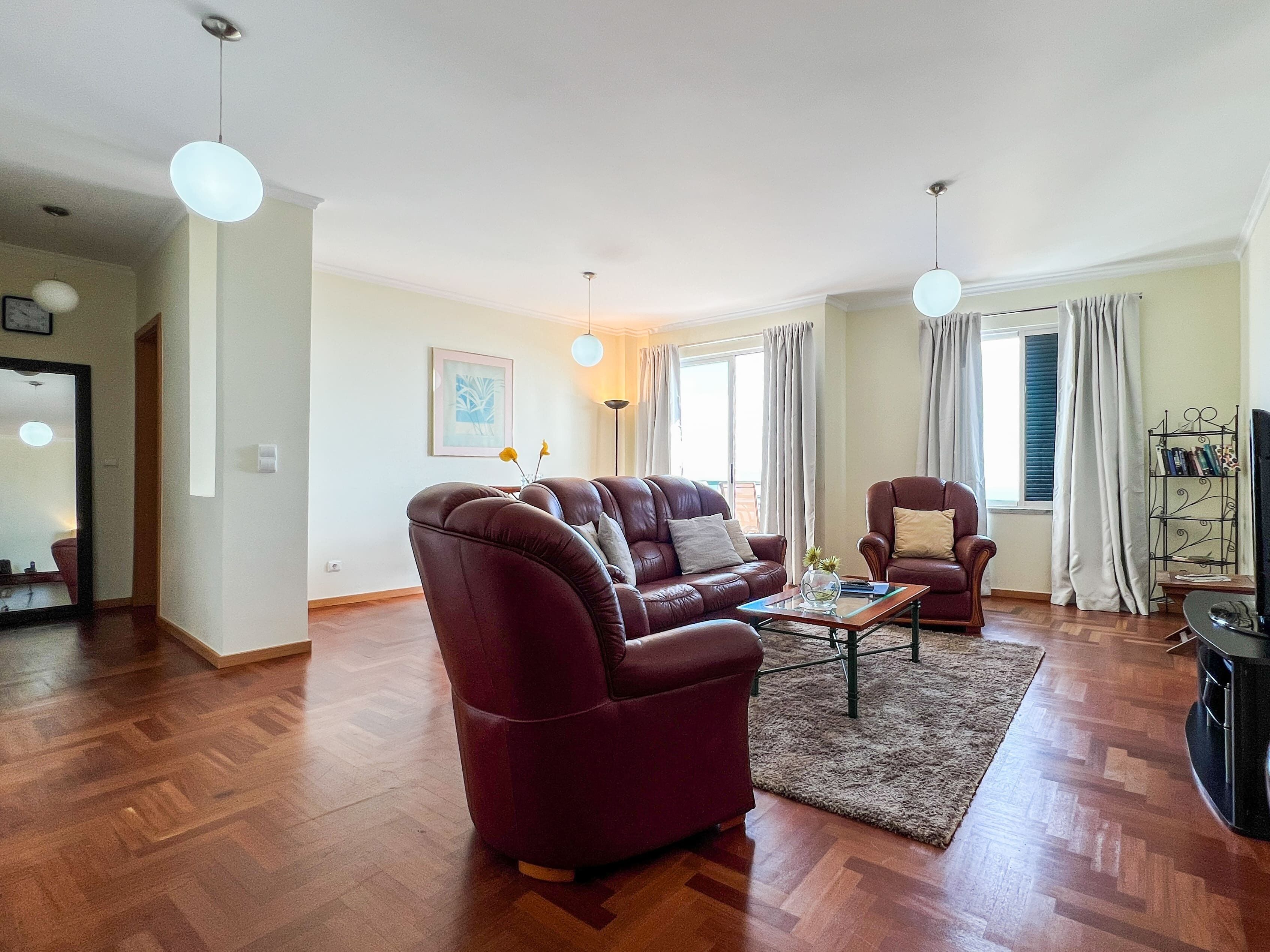 Apartment, 2 Bedrooms, Terrace (Garajau) | Living area | Flat-screen TV