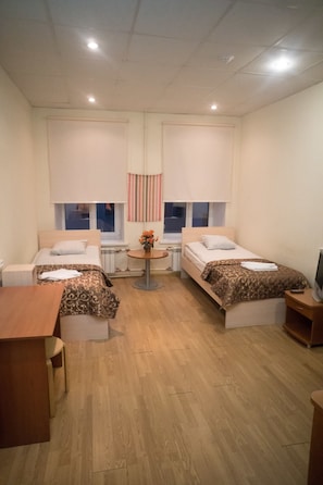 In-room safe, desk, blackout curtains, soundproofing