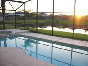 Outdoor pool - Luxury 4 Bed Villa with own pool and lake view Villa 4 BestStayz.1 (Kissimmee)