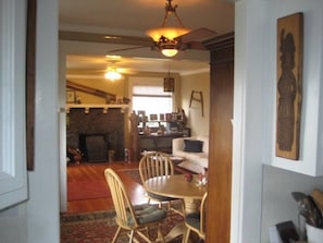 House | Living area | TV, fireplace
