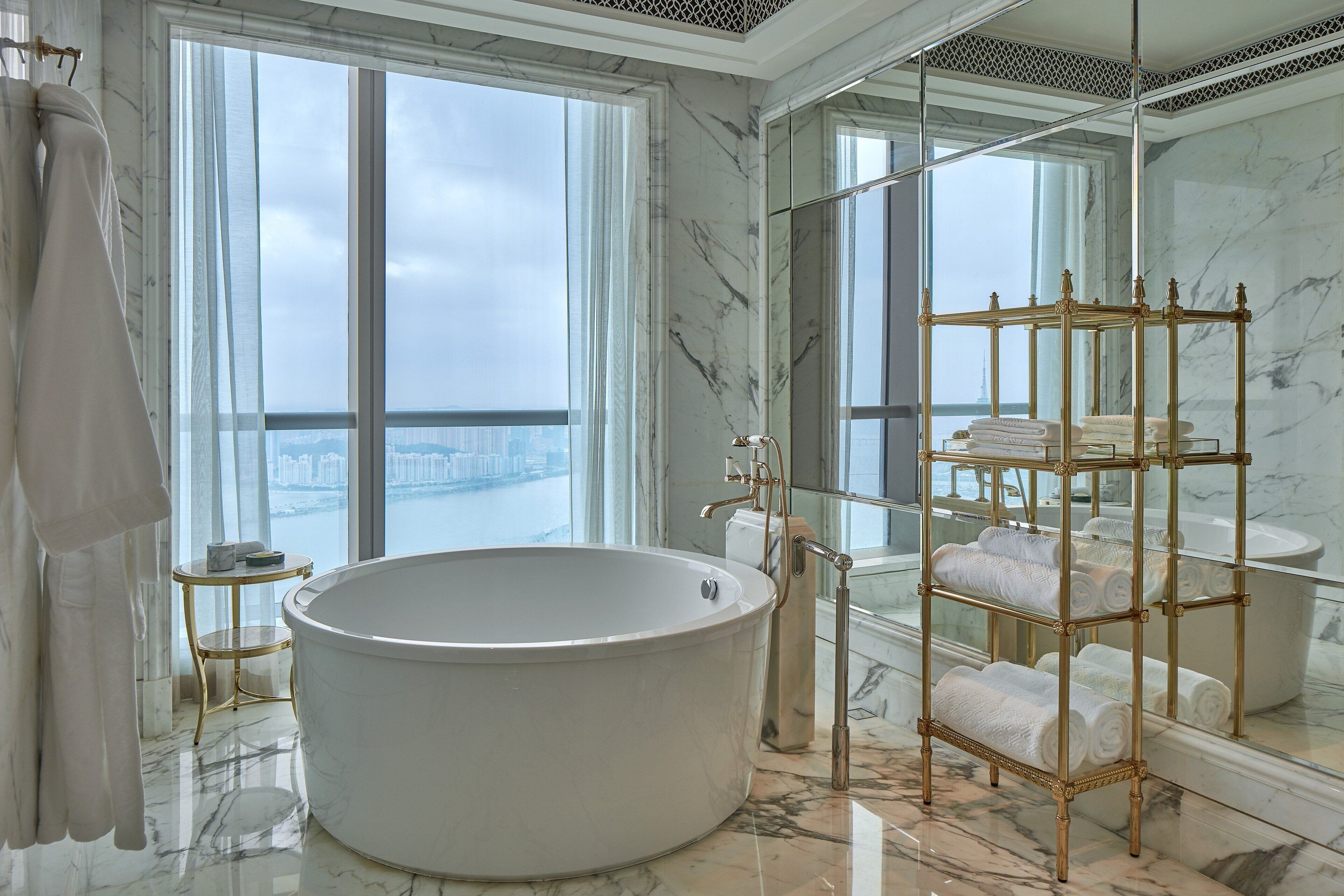 suite, 1 bedroom, ocean view | bathroom | separate bathtub and shower, deep-soaking bathtub, rainfall showerhead