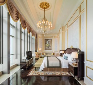 Presidential Suite, 1 Bedroom, Ocean View | 1 bilik tidur, cadar Frette Itali, peralatan tempat tidur premium 