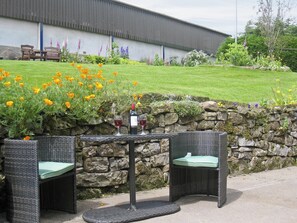 Outdoor dining - Attractive farm cottage with period features and views over fields and fells. (Caldbeck, near Keswick)