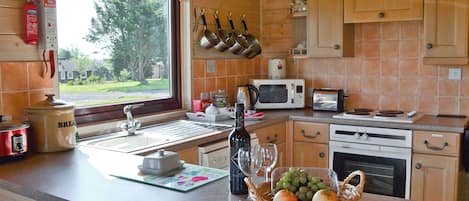 Dishwasher, high chair, cookware/dishes/utensils