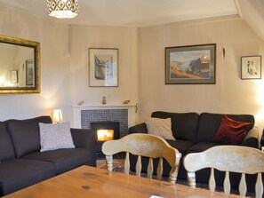 Fireplace - 2 bedroom accommodation in Llanddona, near Beaumaris (Llanddona, near Beaumaris)