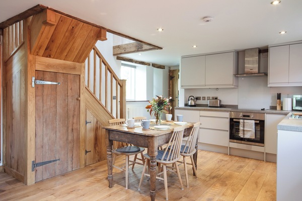 Kitchen with dining area | The Cider Barn at Emmings Farm, Elton, Newnham-on-Severn