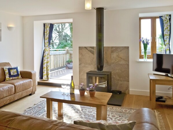 Fireplace - 2 bedroom accommodation in Dousland, near Yelverton (Dousland, near Yelverton)
