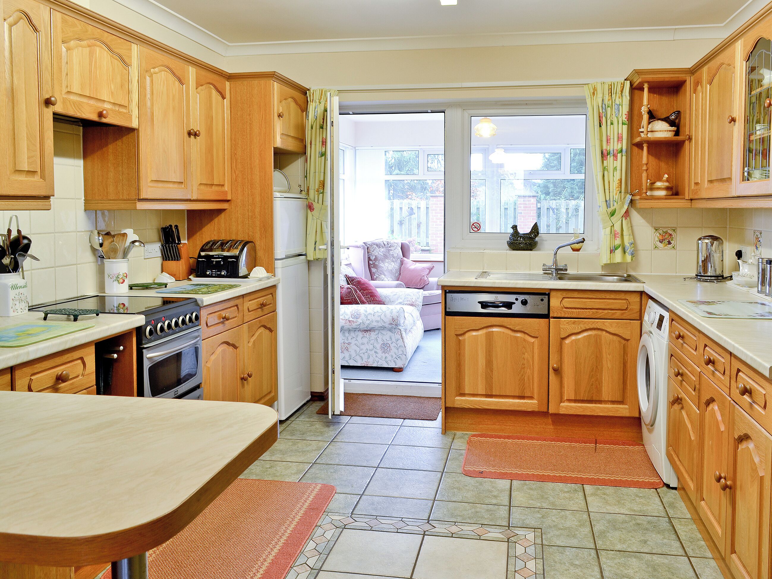 Dishwasher, high chair, cookware/dishes/utensils