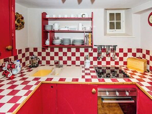 Dishwasher, high chair, cookware/dishes/utensils