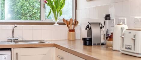 Dishwasher, highchair, cookware/dishes/utensils