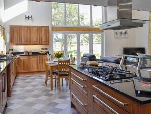 Dishwasher, high chair, cookware/dishes/utensils