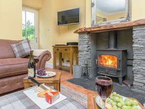 TV, fireplace - 4 bedroom accommodation in Invertrossachs, near Callander (Invertrossachs, near Callander)