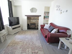 Fernseher, Kamin