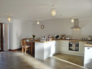 Dishwasher, highchair, cookware/dishes/utensils
