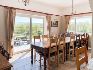 Dining - Boasting panoramic views, set in 15 acres, with open water lake and river. (Tregaron, near Aberystwyth)