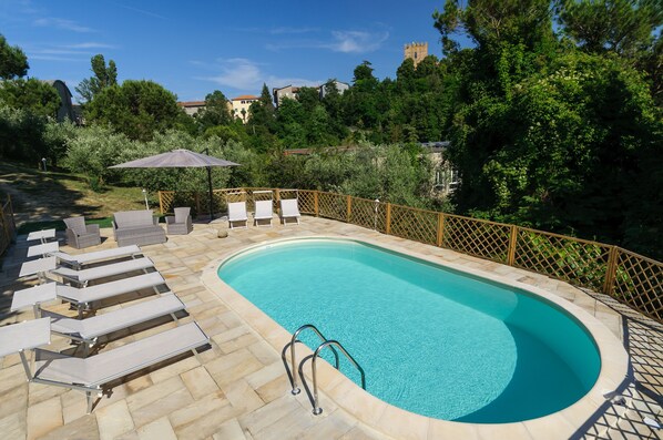 Außenpool, Liegestühle