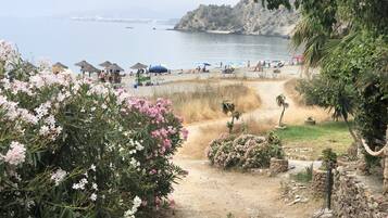 Sun loungers, beach towels
