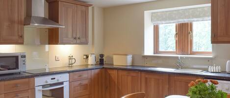 Dishwasher, high chair, cookware/dishes/utensils