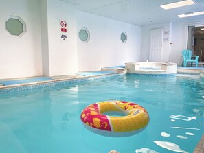 Indoor pool, a heated pool