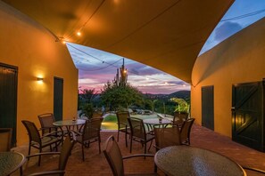 Outdoor dining - A glorious 17th century monument, now Boutique hotel and restaurant  (Soto)