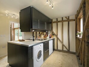 Dishwasher, high chair, cookware/dishes/utensils
