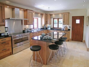 Dishwasher, highchair, cookware/dishes/utensils