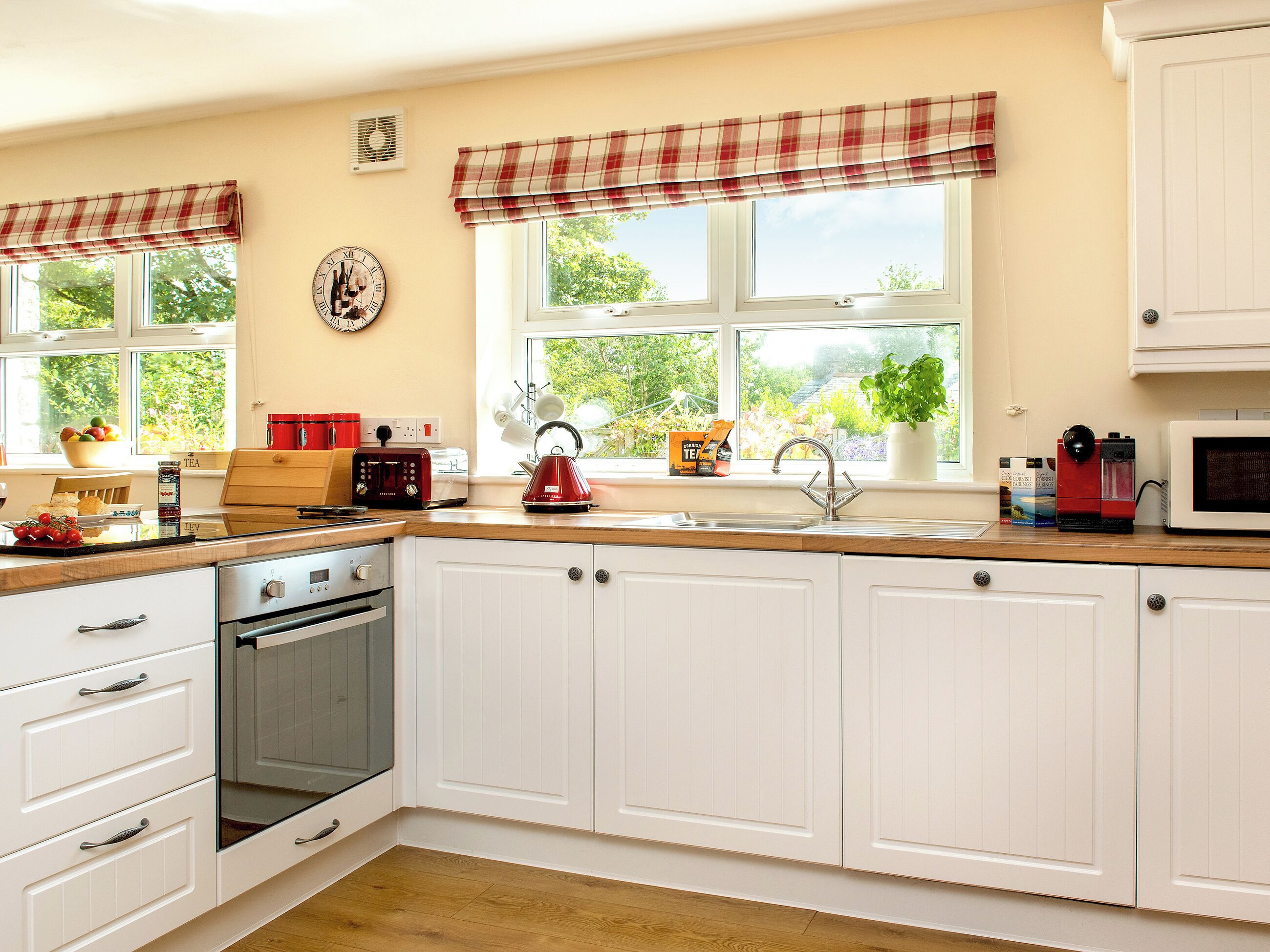 Dishwasher, highchair, cookware/dishes/utensils