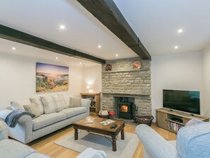 TV, fireplace - 4 bedroom accommodation in Wardlow, near Buxton (Wardlow, near Buxton)