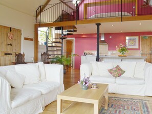 Fireplace - 1 bedroom accommodation in Burcott, Wells (Burcott, Wells)