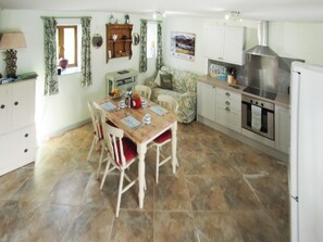 High chair, cookware/dishes/utensils - 2 bedroom accommodation in Llanybri, near Carmarthen (Llanybri, near Carmarthen)