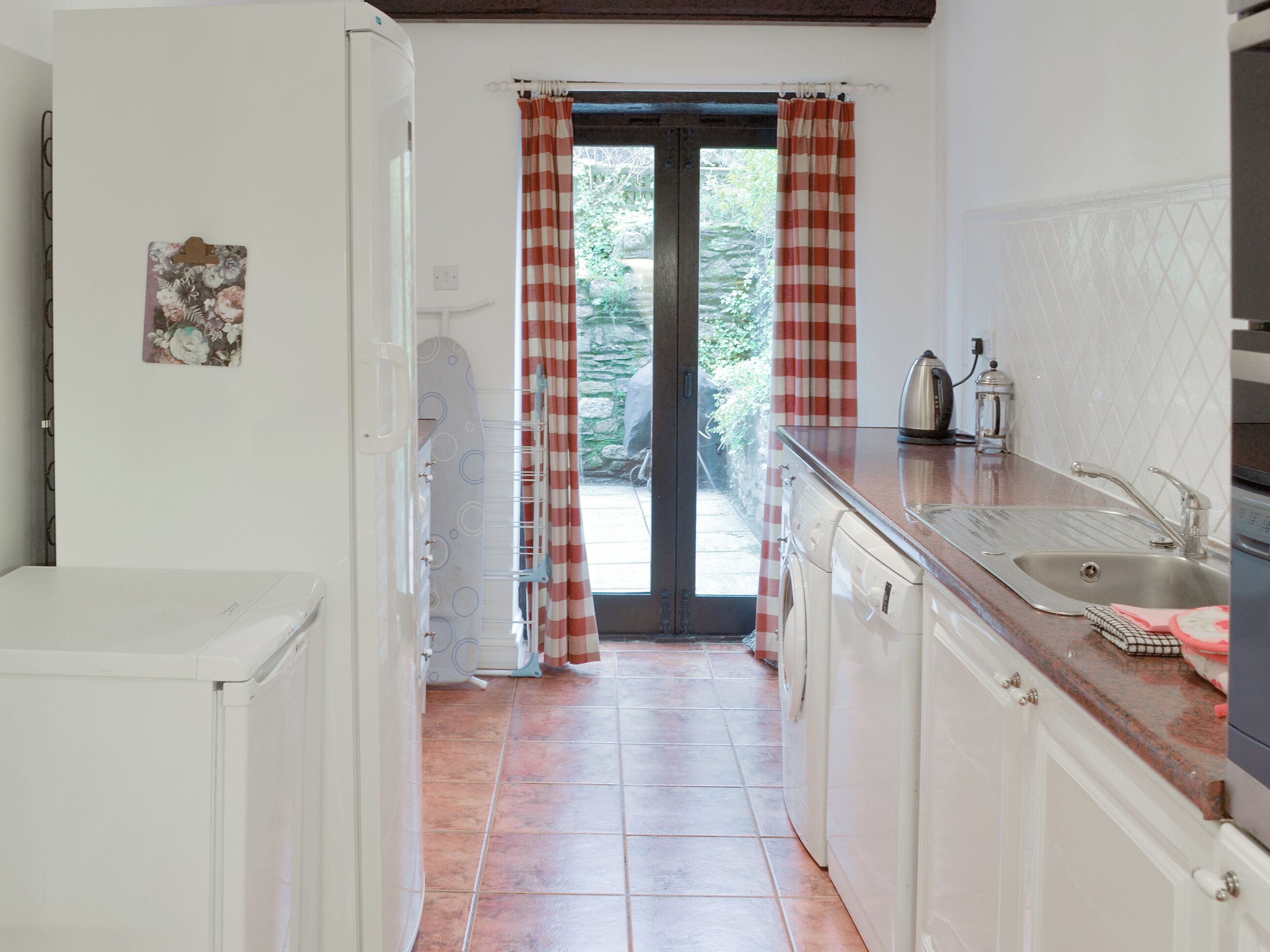 Dishwasher, highchair, cookware/dishes/utensils