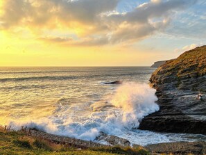 Miscellaneous - Surfing at Trebarwith Strand just one mile. (Trebarwith, near Delabole)