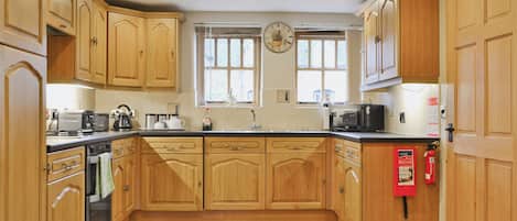 Dishwasher, highchair, cookware/dishes/utensils