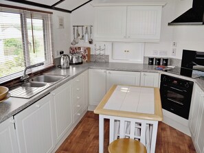 Dishwasher, high chair, cookware/dishes/utensils