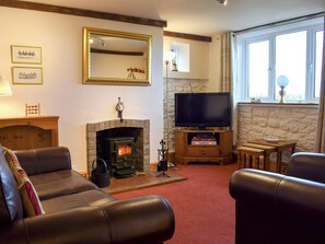 TV, fireplace - 2 bedroom accommodation in Llangadog, near Llandeilo (Llangadog, near Llandeilo)