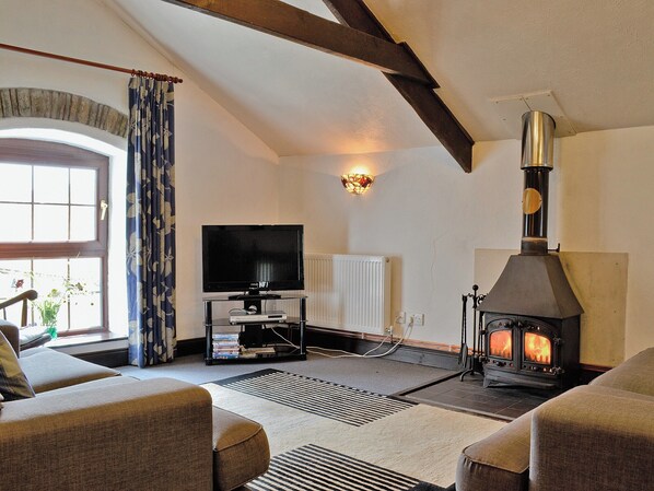 Fireplace, DVD player
