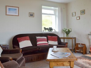 TV, fireplace - 3 bedroom accommodation in Carragrich, near Tarbert, Isle of Harris (Carragrich, near Tarbert, Isle of Harris)