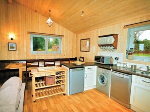 Dishwasher, highchair, cookware/dishes/utensils