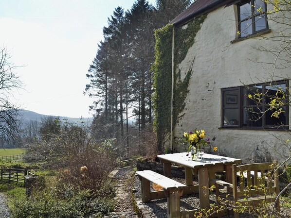 Outdoor dining - 5 bedroom accommodation in near Painscastle, Hay-on-Wye (near Painscastle, Hay-on-Wye)