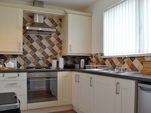 Dishwasher, high chair, cookware/dishes/utensils