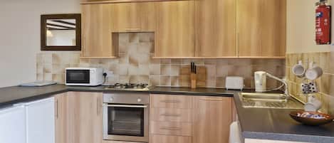 Dishwasher, high chair, cookware/dishes/utensils