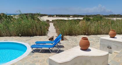 Naxos Waterfront Villa with A/C, pool (Jun-Oct) and panorama view.