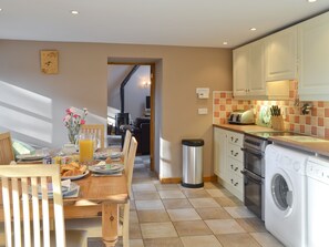 Dishwasher, highchair, cookware/dishes/utensils