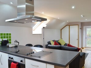 Private kitchen - Enjoy a summer holiday or winter break at this tastefully decorated apartment. (Neuaddlwyd, near Aberaeron)