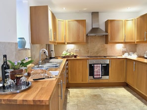 Dishwasher, highchair, cookware/dishes/utensils