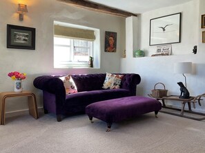 TV, fireplace - Granny McPhees Cottage HSSH (West Chilla, near Beaworthy)